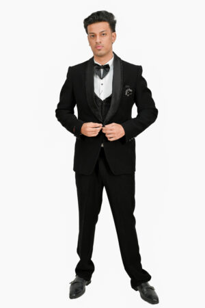Black Partywear Tuxedo Suit