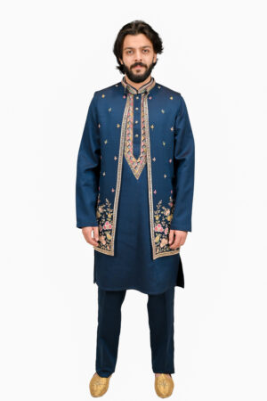 Blue Floral Kurta set