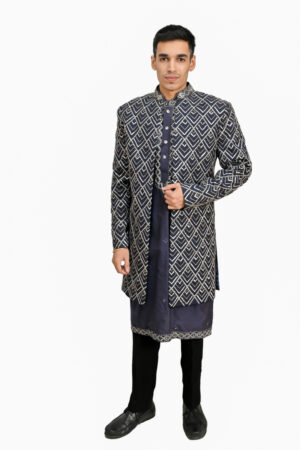 Navy Blue Indo Western