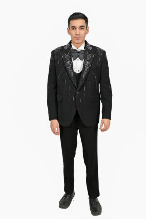 Black Embroidered Suit
