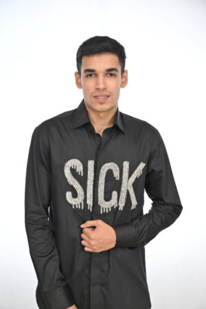 Black designer shirt