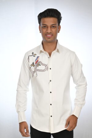 Embroidered Luxury White Shirt