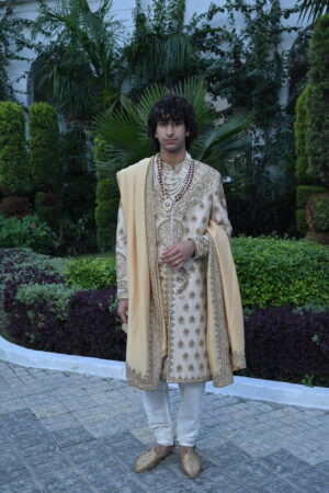 Golden Hue Opulence Sherwani