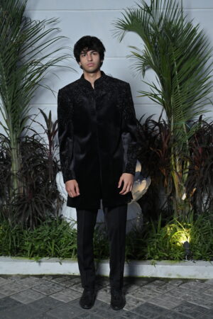 Black velvet indowestern