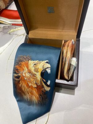 Animal Ties Mens Lion Necktie