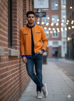 Regular Fit Shacket Orange